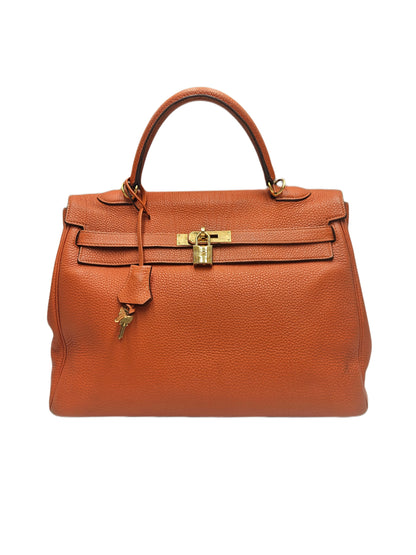 Hermes Kelly Clemence Leather Gold Hardware 35 Bag