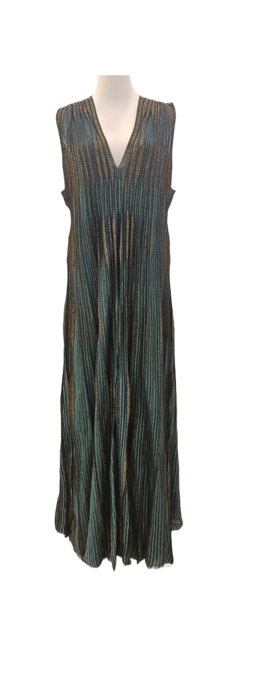 Missoni Metallic Sleeless Long Dress Size EU 48