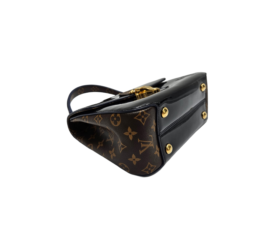 Louis Vuitton Black Vernis Leather And Monogram Canvas Cherrywood PM Bag