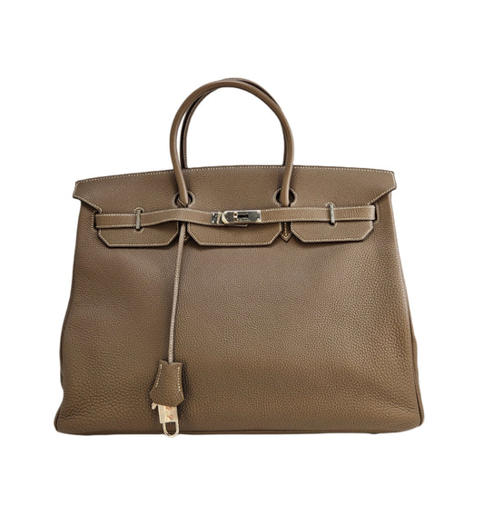 Hermes Birkin 40 Etoupe Palladium Hardware