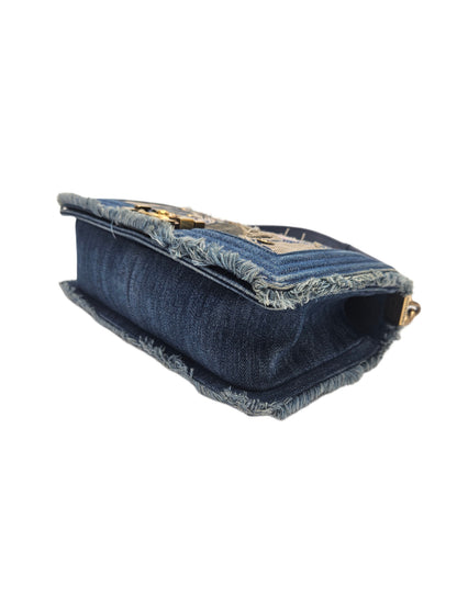 Chanel Denim Patchwork Medium Boy Flap