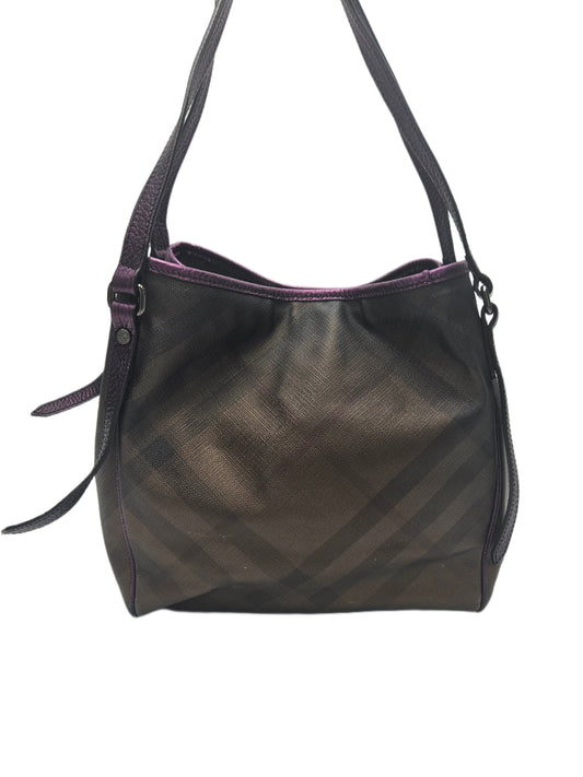 Burberry Purple Smoke Check PVC Medium Canterbury Tote