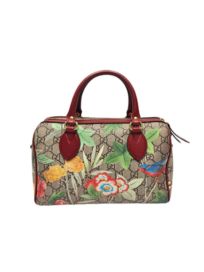 Gucci Multicolor GG Blooms Supreme Canvas and Leather Boston Bag