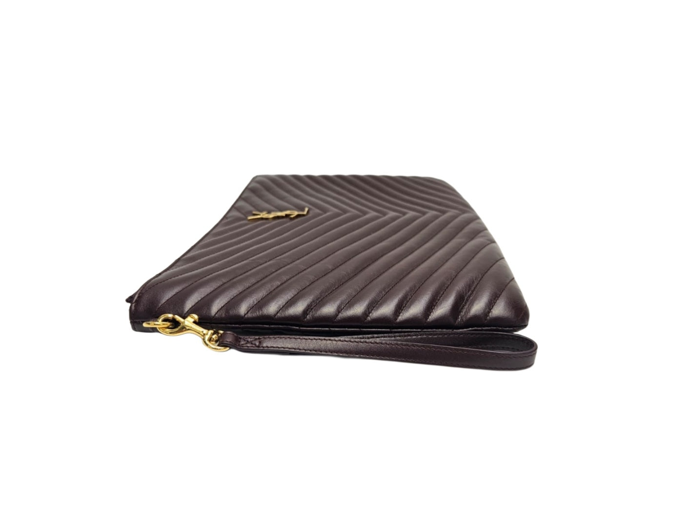 Saint Laurent Burgundy Matelasse Leather Document Holder