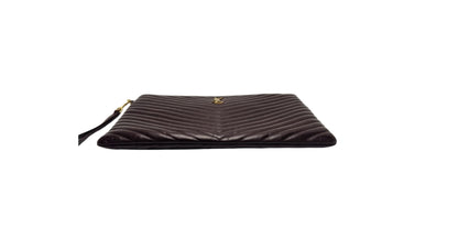 Saint Laurent Burgundy Matelasse Leather Document Holder