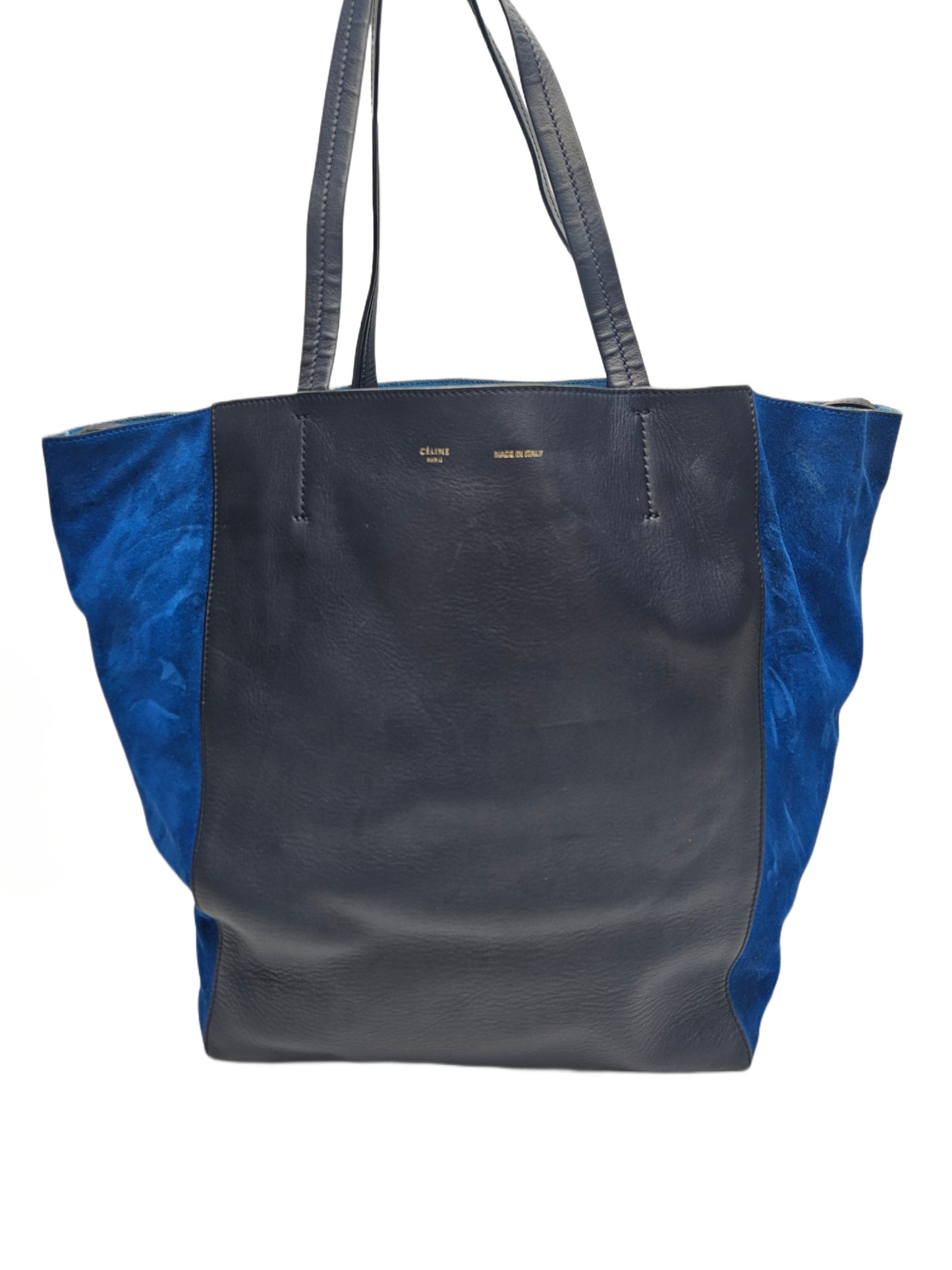 Celine Bicolor Leather Cabas Tote Bag