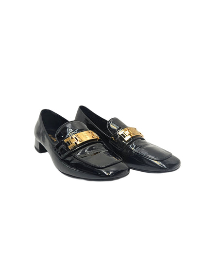 Prada Loafers in Black Patent Leather 40 EU