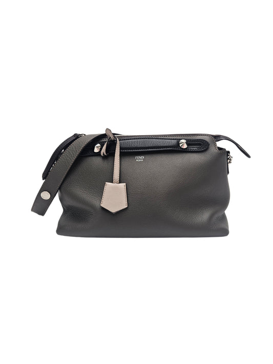 Fendi Vitello Dolce 4 Color Medium By The Way Boston Bag Carbone Grigio Polvere Multicolor