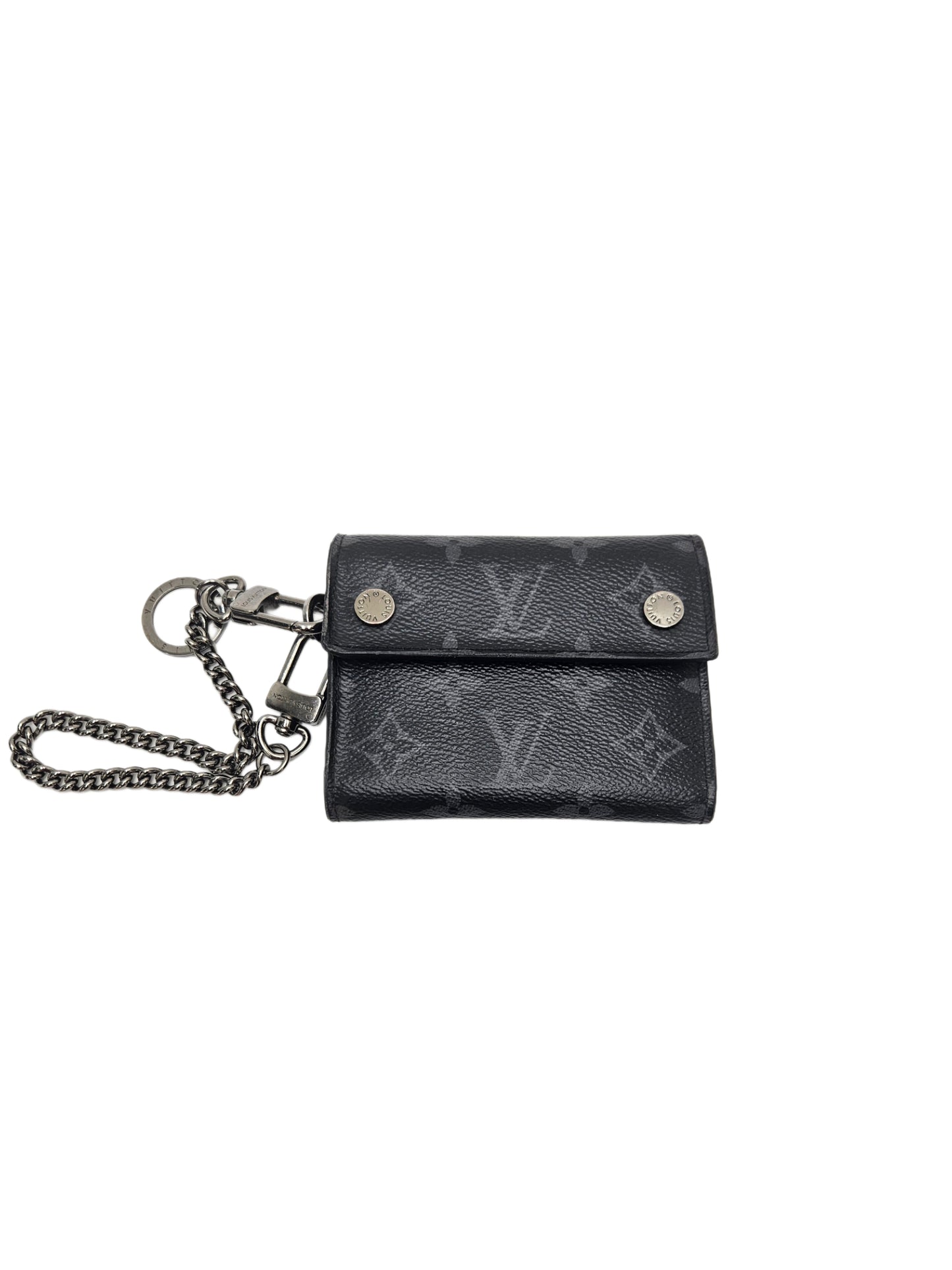 Louis Vuitton Monogram Eclipse Discovery Tri-Fold Compact Wallet