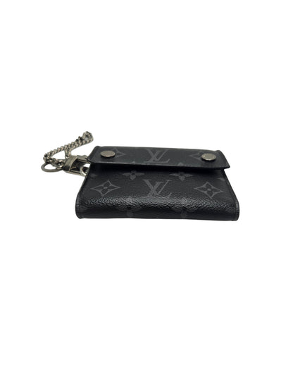 Louis Vuitton Monogram Eclipse Discovery Tri-Fold Compact Wallet