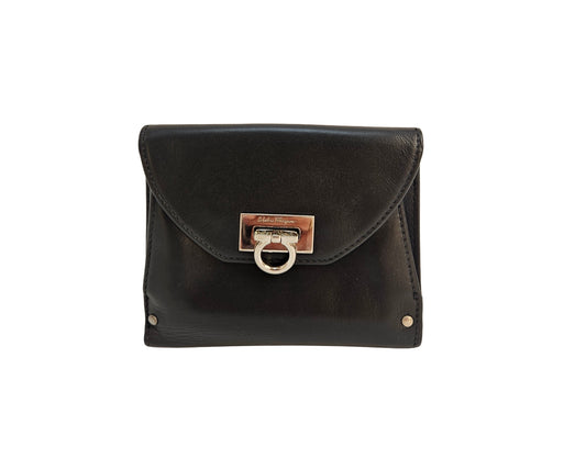 Salvatore Ferragamo  Leather Gancio Compact Wallet