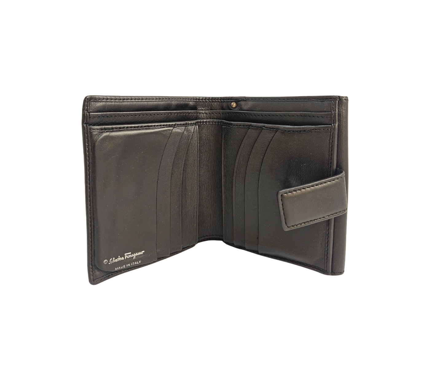 Salvatore Ferragamo  Leather Gancio Compact Wallet