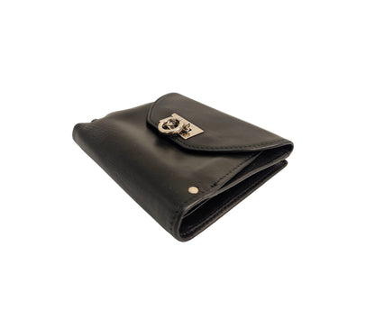 Salvatore Ferragamo  Leather Gancio Compact Wallet