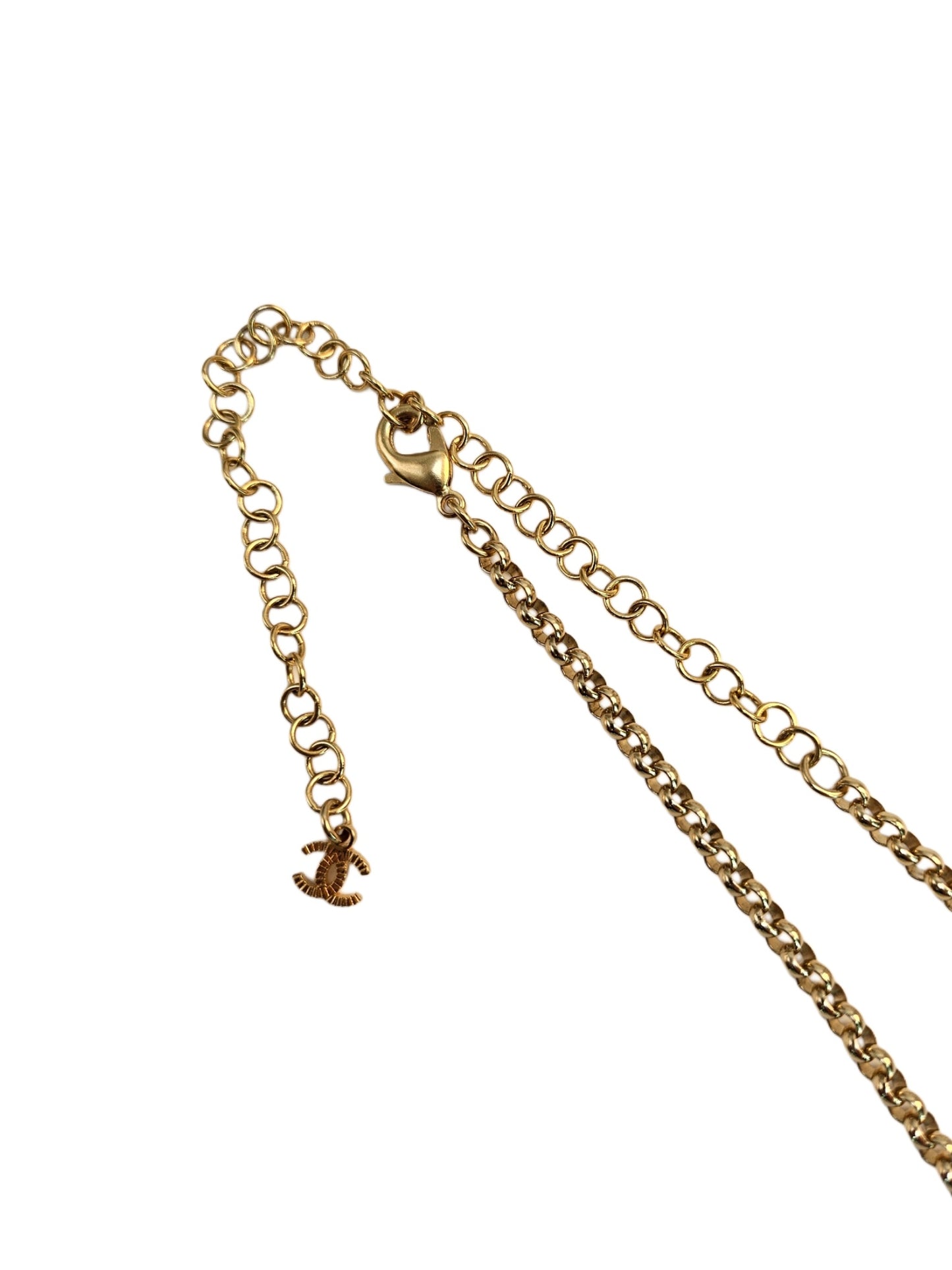 Chanel Metal Strass  Gold Heart  Chocker