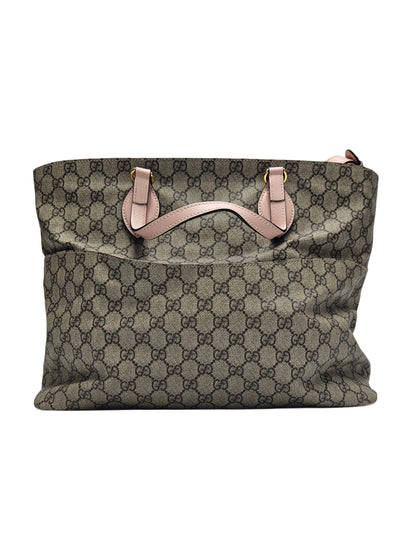 Gucci  GG Supreme Monogram Diaper Bag Pink