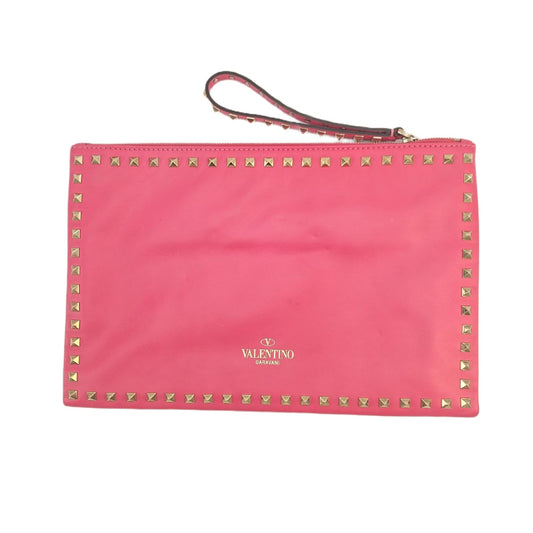 Valentino Pink Leather Clutch Bag