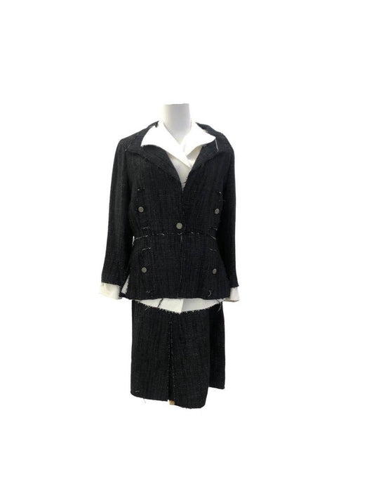 Chanel  Dark Grey Tweed Vintage Jacket & Skirt Set