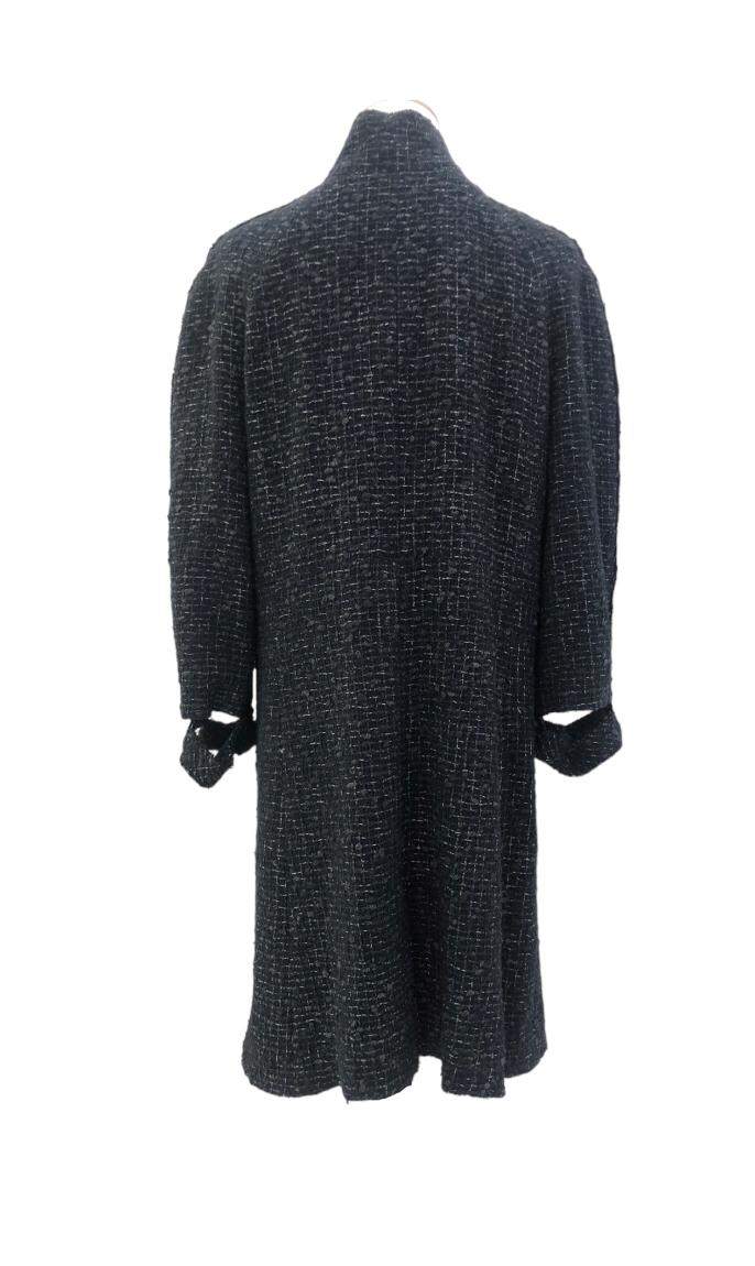 Chanel Navy Blue Tweed Coat