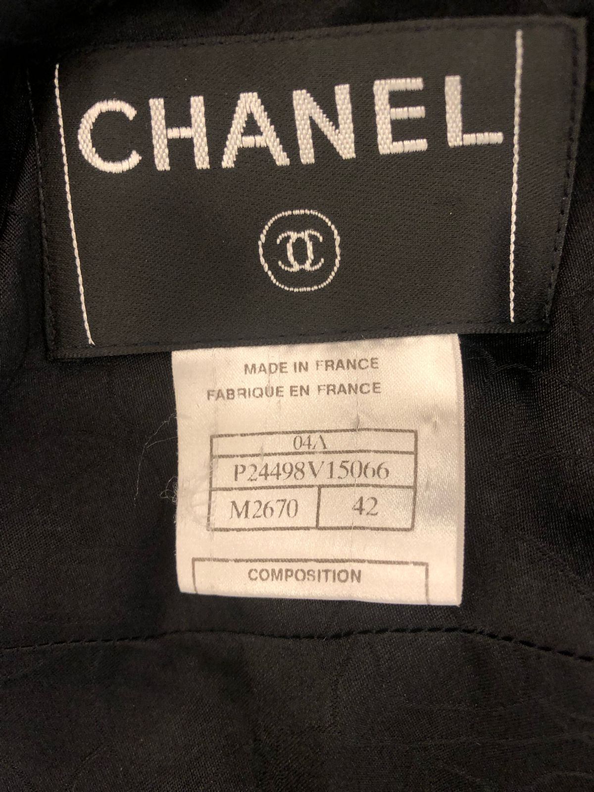 Chanel  Black  Jacket Double Zip ack & Front