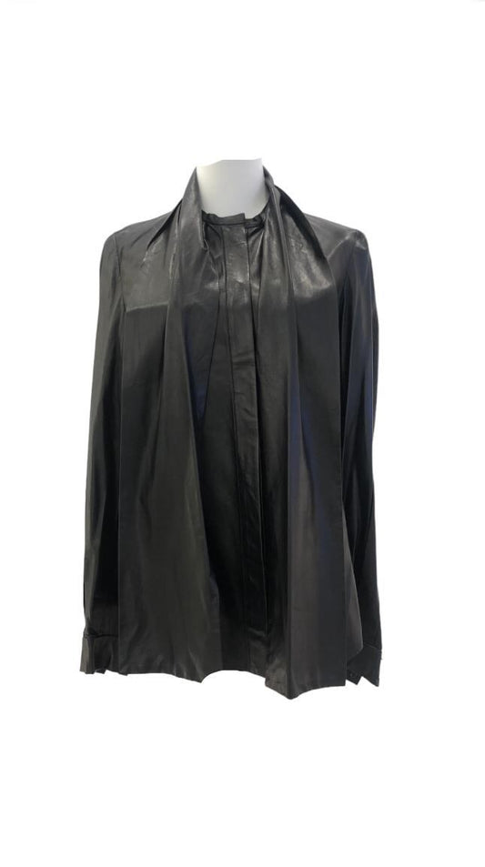 Yves Saint Laurent  Black Leather Top