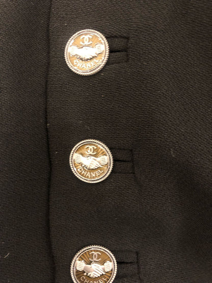 Chanel Black Pants Buttons Detail