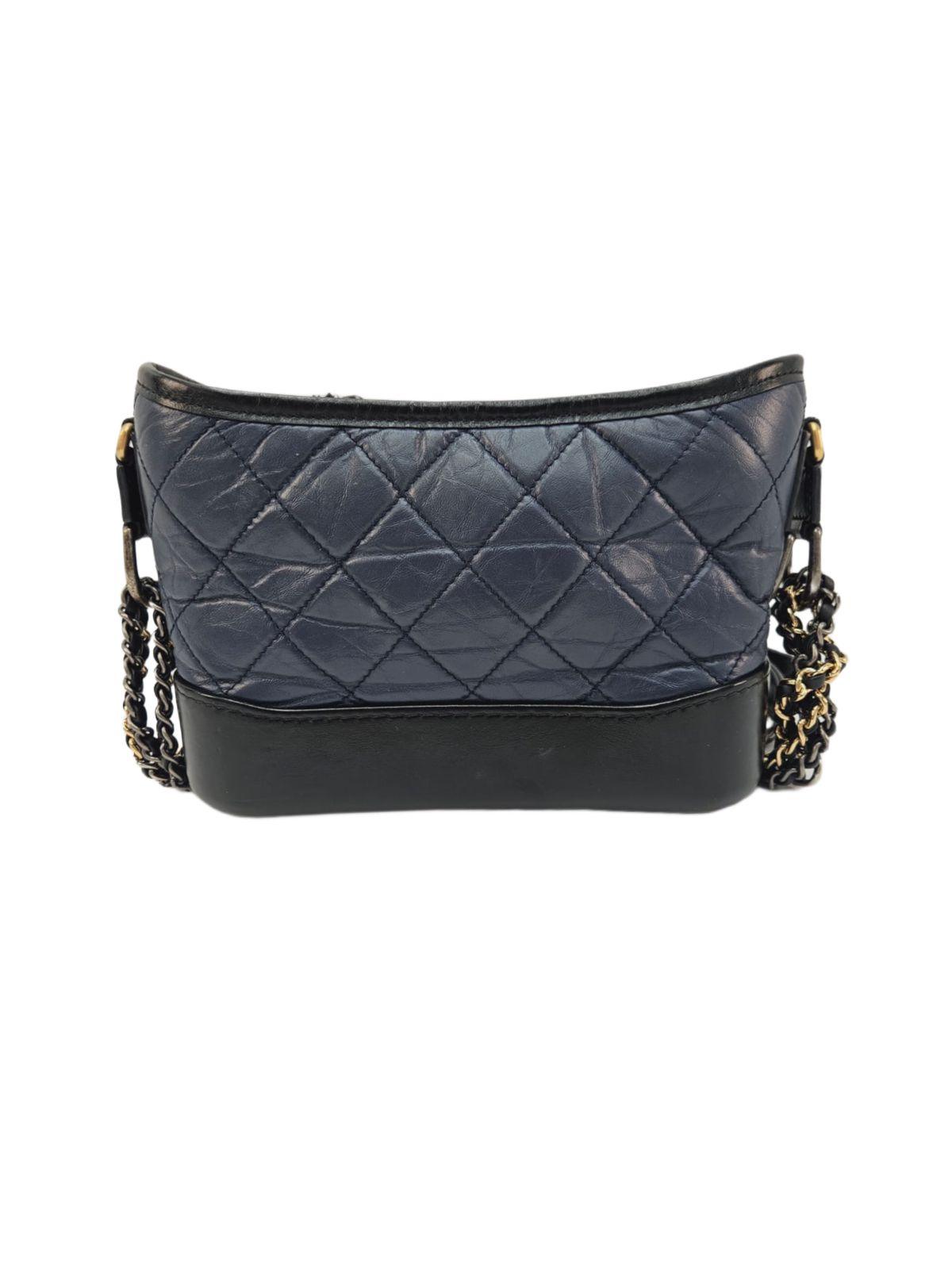 Chanel Aged Calfskin Quilted Small Gabrielle Hobo