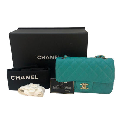 Chanel Mini Quilted Caviar Leather Classic Flap Bag