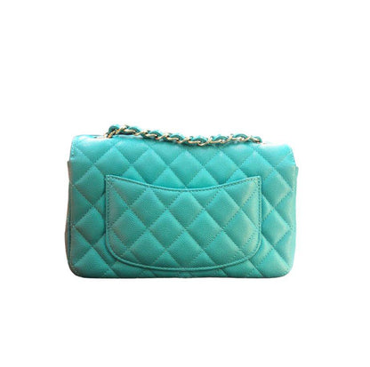 Chanel Mini Quilted Caviar Leather Classic Flap Bag