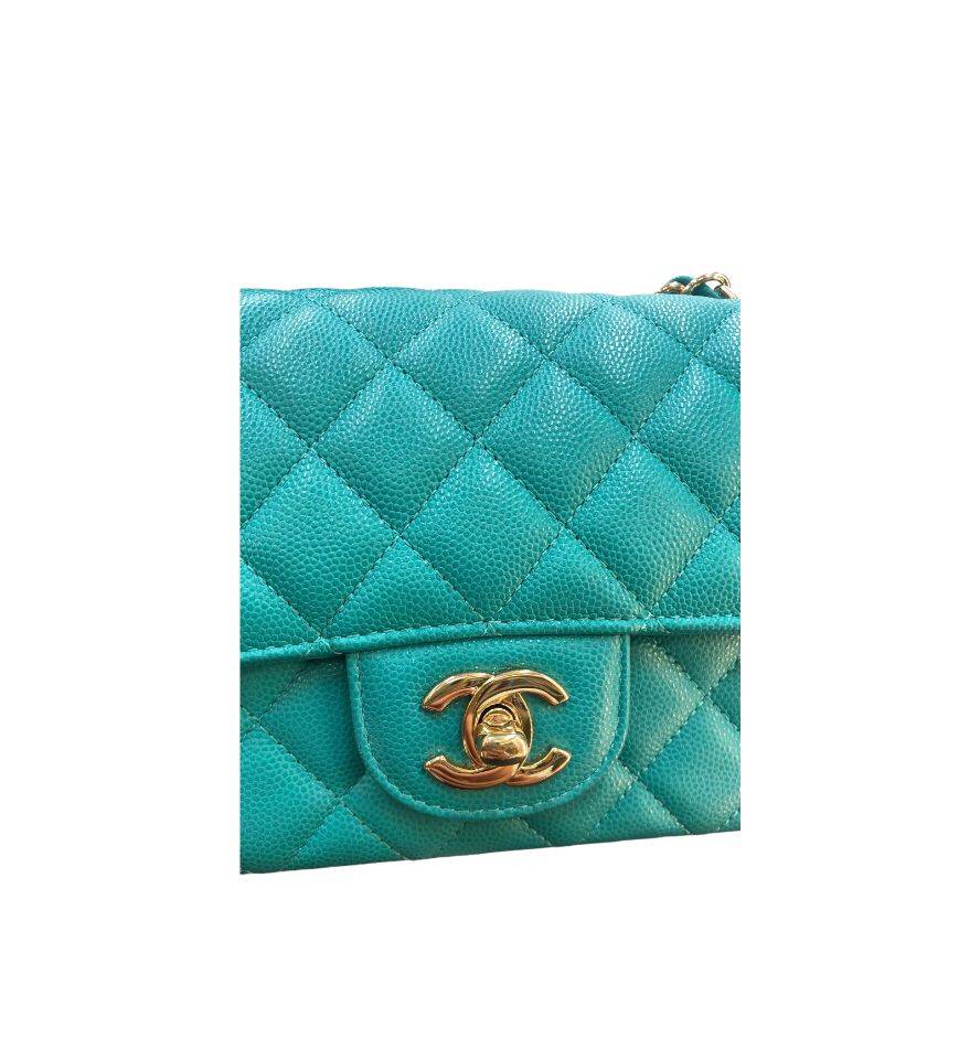 Chanel Mini Quilted Caviar Leather Classic Flap Bag