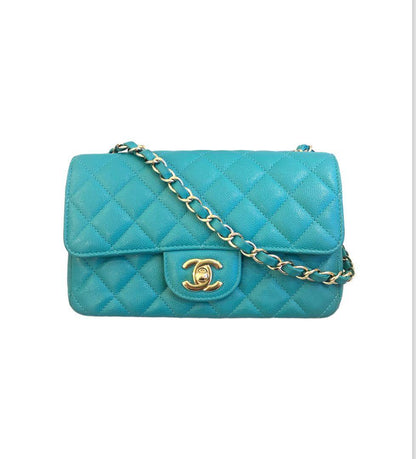 Chanel Mini Quilted Caviar Leather Classic Flap Bag