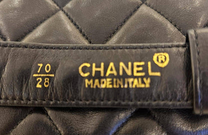 Chanel Black Quilted Leather Vintage Belt Bag