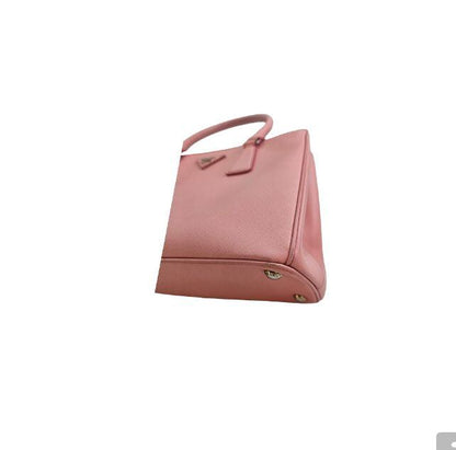 Prada Pink Small Saffiano Leather Double Zip Tote