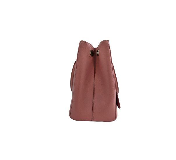 Prada Pink Small Saffiano Leather Double Zip Tote