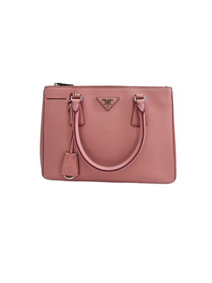 Prada Pink Small Saffiano Leather Double Zip Tote