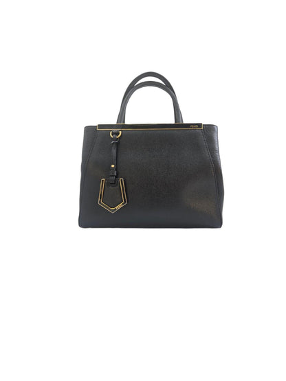 Fendi Black Small Leather 2Jours Tote