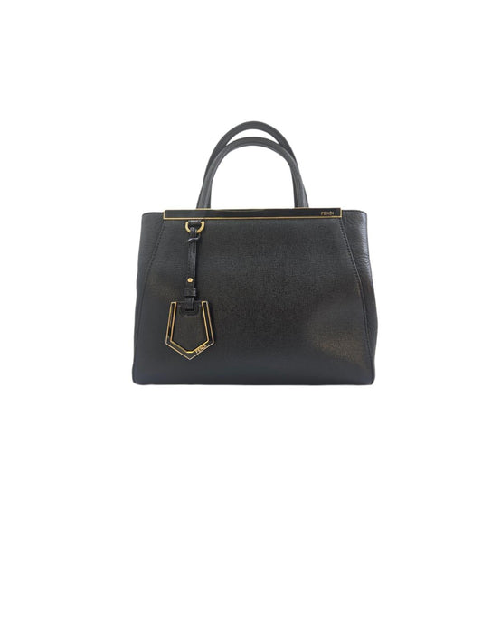 Fendi Black Small Leather 2Jours Tote