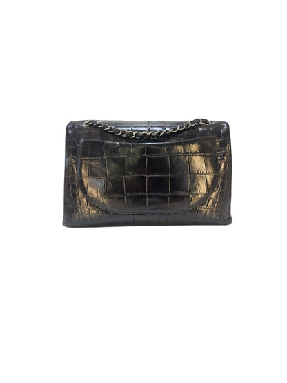 Chanel Maxi Black Crocodile  single flap