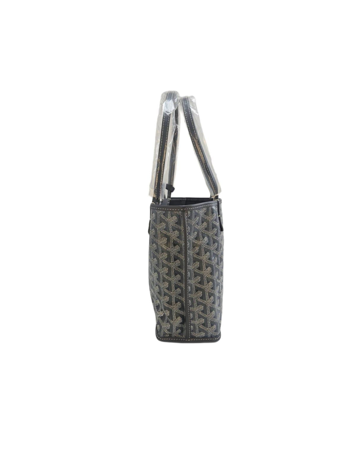 Goyard Grey Goyardine Coated Canvas Anjou Mini Reversible Bag