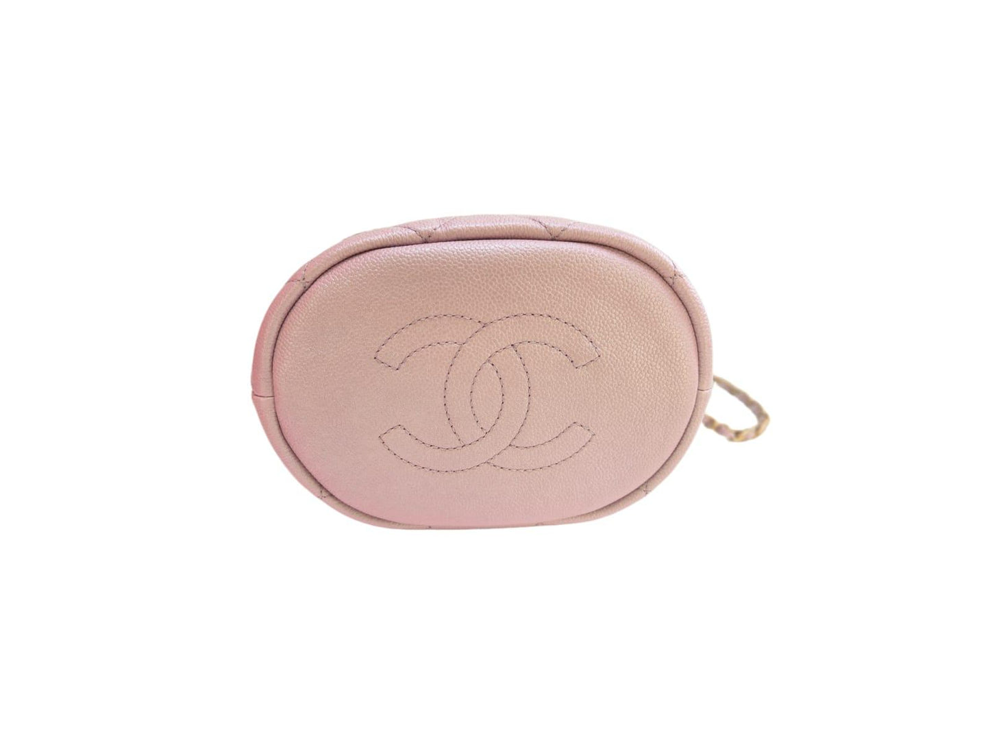 Chanel Iridescent Caviar Quilted My Perfect CC Bucket Drawstring Bag Pink