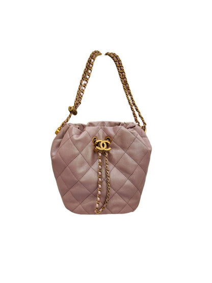 Chanel Iridescent Caviar Quilted My Perfect CC Bucket Drawstring Bag Pink