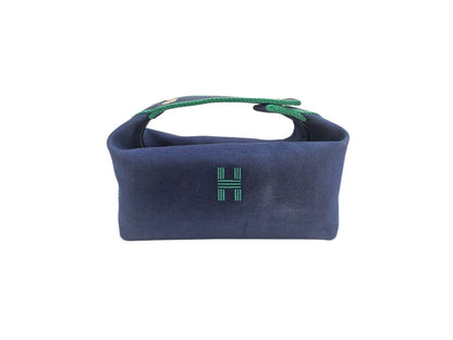 Hermes Marine Canvas Small Bride-a-Brac Pouch