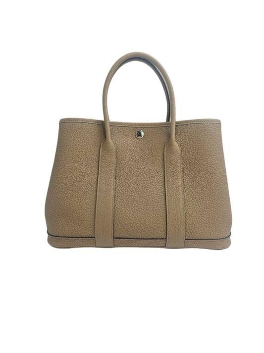 Hermes Garden Party 30 Beige Marfa   Leather Tote bag