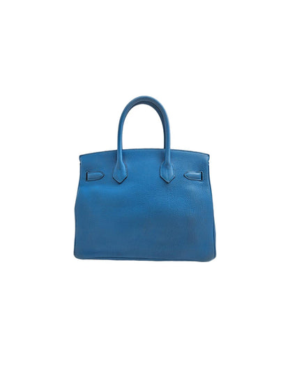 Hermes Birkin 30 Blue Izmir Togo leather GHW Hand Bag