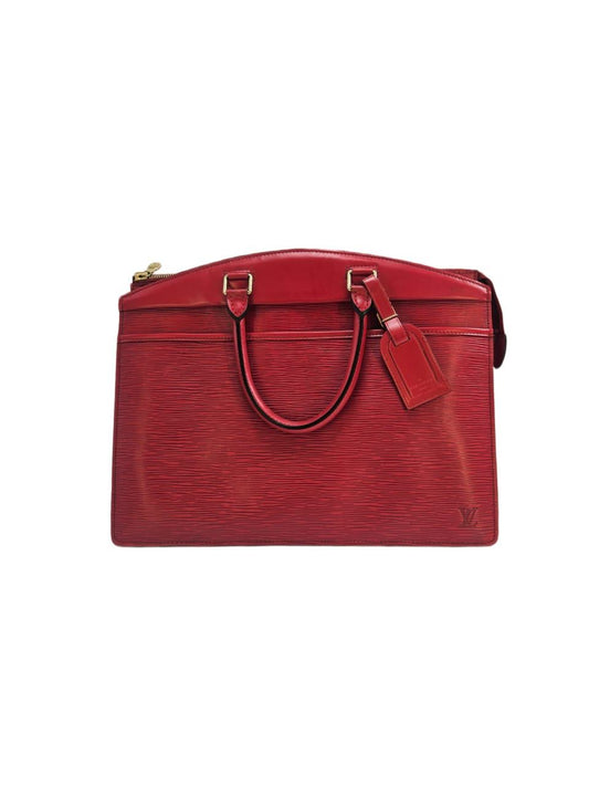 Louis Vuitton Red Leather Epi Riviera Satchel Bag