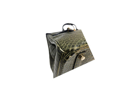 Hermes Birkin 35  Vert Fonce Matte Crocodile Porosus Gold Hardware Bag