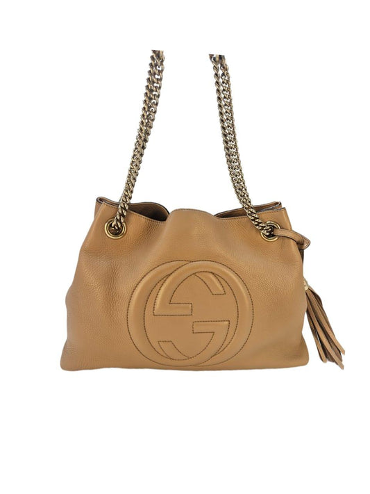 Gucci Brown Leather Medium Soho Tote  Bag