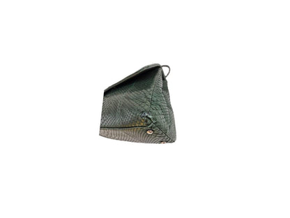 Chanel Green Python Medium Coco Top Handle Bag Ruthenium Hardware