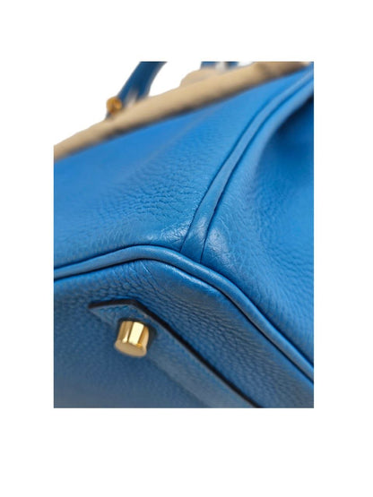 Hermes Birkin 30 Blue Izmir Togo leather GHW Hand Bag