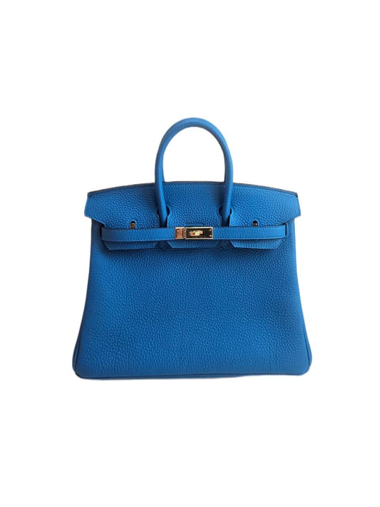 Hermes Birkin 25 Blue  Izmir Togo Leather GHW Bag