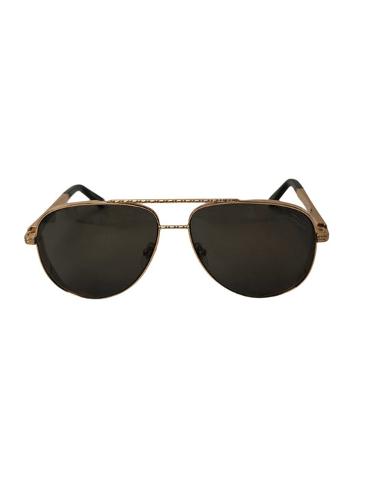 Zilli  Aviator Gold Black Sunglasses